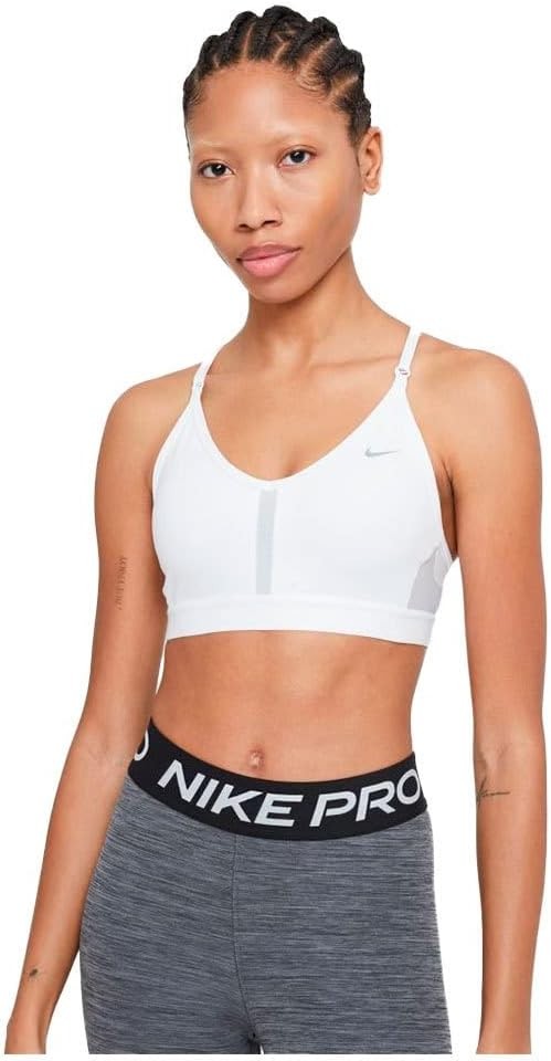 Nike Indy Bra V-Neck WhiteGrey FogParticle Grey MD