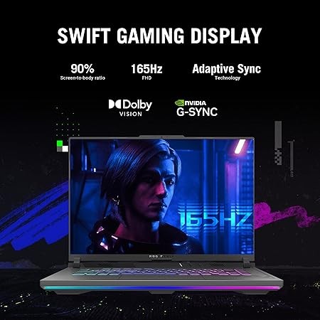 ASUS ROG Strix G16 (2024) Gaming Laptop, 16” 1610 FHD 165Hz Display, NVIDIA® GeForce RTX™ 4060, Intel Core i7-13650HX, 16GB DDR5, 1TB PCIe Gen4 SSD, Wi-Fi 6E, Windows 11, G614JV-AS74